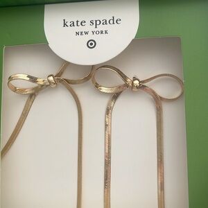 Kate Spade for Target Bow Linear Drop Stud Earrings - Gold NEW!!